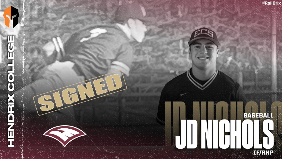 Congratulations to JD Nichols on signing his National Letter of Intent to play baseball at Hendrix College! #GoEagles #RollDrix #NSD22 <a href="/HendrixBaseball/">#RollDrix</a>