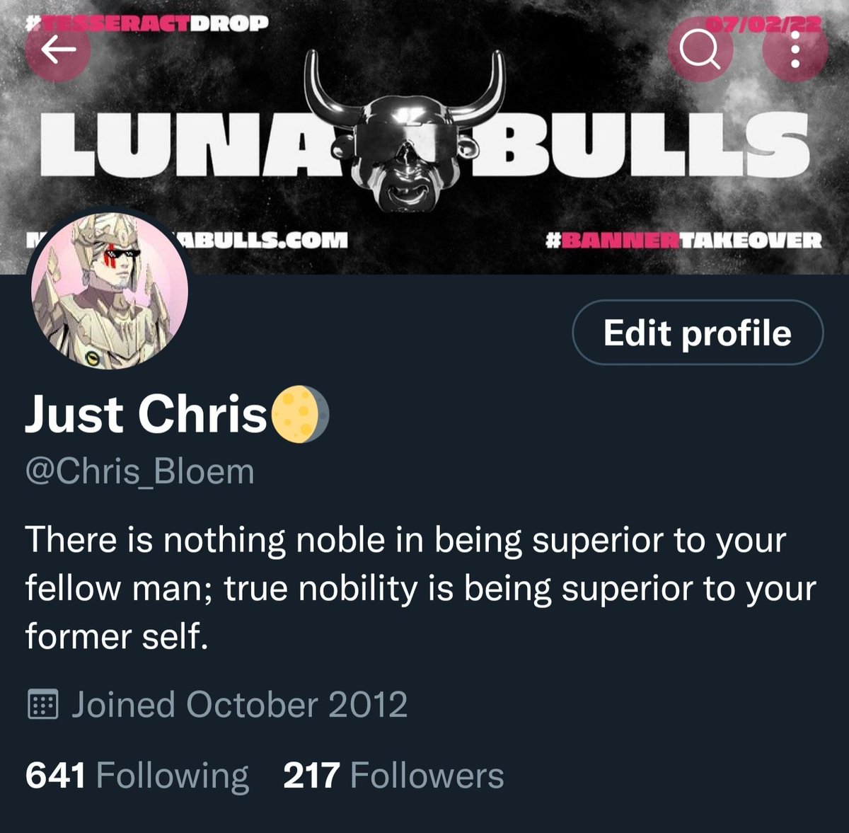 Inverse_Profit's tweet photo. @LunaBulls #bannertakeover https://t.co/Ma1L78GBR0