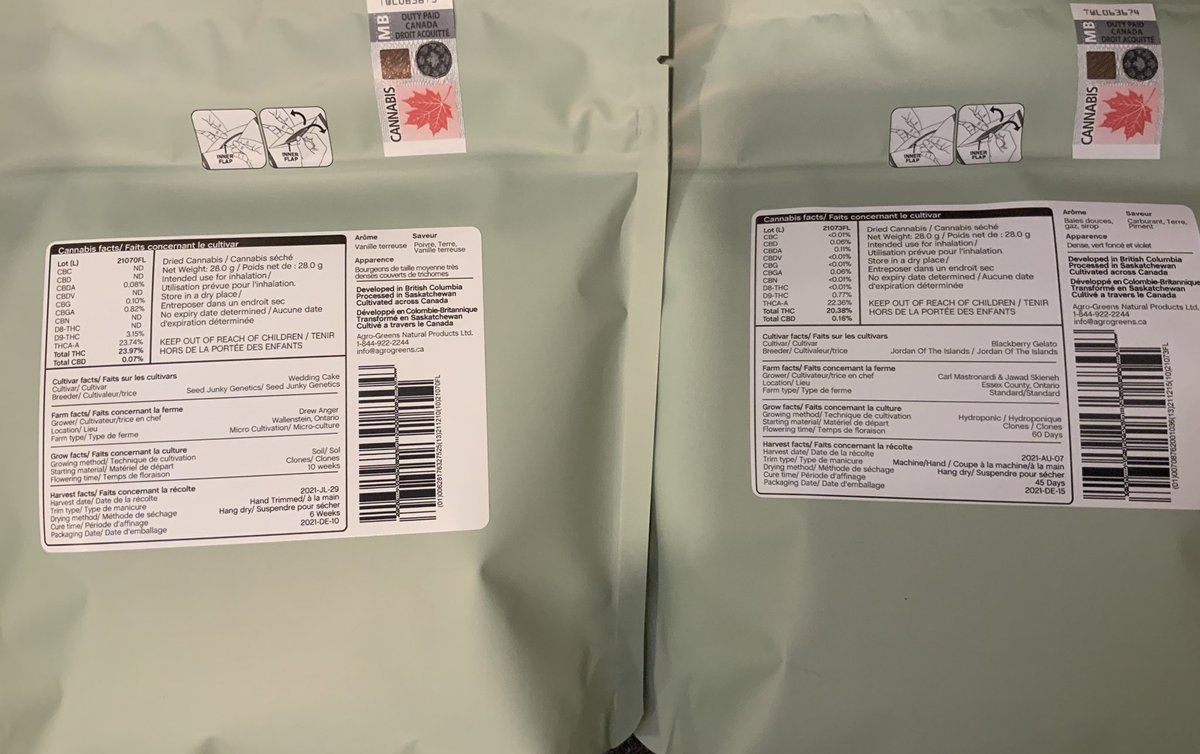 I got my last order from <a href="/Shelter_Market/">Shelter Market</a> in on Monday. 😢

It had 2 budget ounces, the Wedding Cake from Greenterra, and the Blackberry Gelato from <a href="/Greenwayghc/">Greenway Greenhouse (CSE:GWAY)</a>.

I wasn’t expecting too much, since I only paid an average of around $2.70 a gram plus tax in the close out sale.