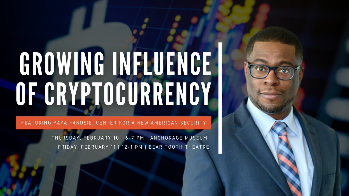 AKWorld's tweet photo. Next week you will have two opportunities to hear from Yaya Fanusie, whose research focuses on the national security implications of cryptocurrencies and blockchain technology.

Join us for an evening program Feb 10 or the next day for a lunch program: https://t.co/Oz4XTQE6Un https://t.co/xT5aDDQHj9