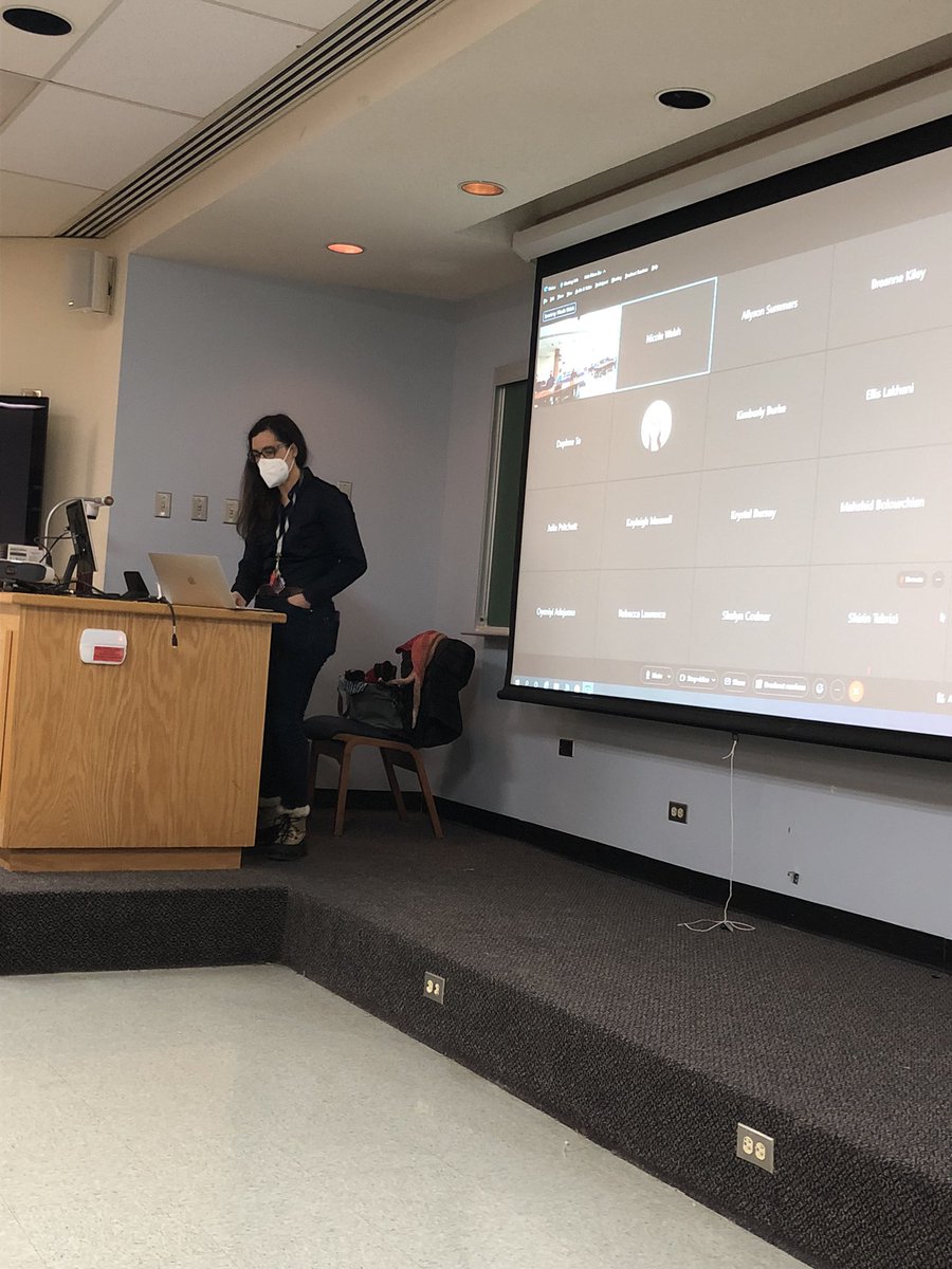 BJWilson059's tweet photo. Back in the classroom.  As usual, @DianaDeCarvalh5 has it all under control @MUNMed https://t.co/X5qtZDmLMO