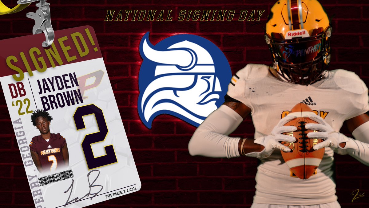 Congratulations to <a href="/Jayden_Brown03/">Jayden Brown</a> for signing his National Letter of Intent today to further his football career at <a href="/BerryFootball/">Berry Football</a>. We are very proud of you...Go Panthers! 🐾🏈🐾