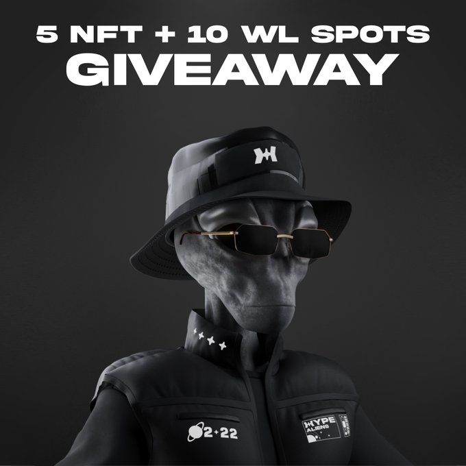 almazovic's tweet photo. 🚨 GIVEAWAY 🚨

1x 3D HYPE ALIENS UNIQUE NFT + 10 WL SPOTS

Rules:
1. Follow 
@HYPEALIENS
 
2. Like, RT &amp; Tag 1 friend under this tweet
3. Join DC: http://

GOOD LUCK!

#NFT https://t.co/G4J3lmhxly