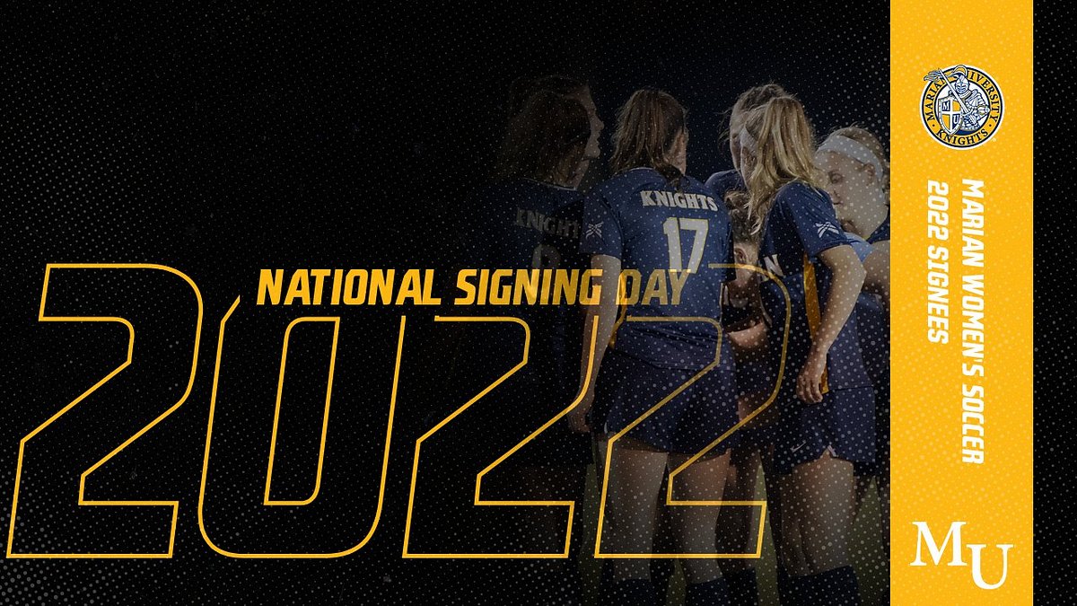 MUKnights's tweet photo. @MarianWSOC: Women's Soccer Signs Eleven on National Signing Day
 - https://t.co/DRe0wNclZ0 https://t.co/bmCjRfHtAA