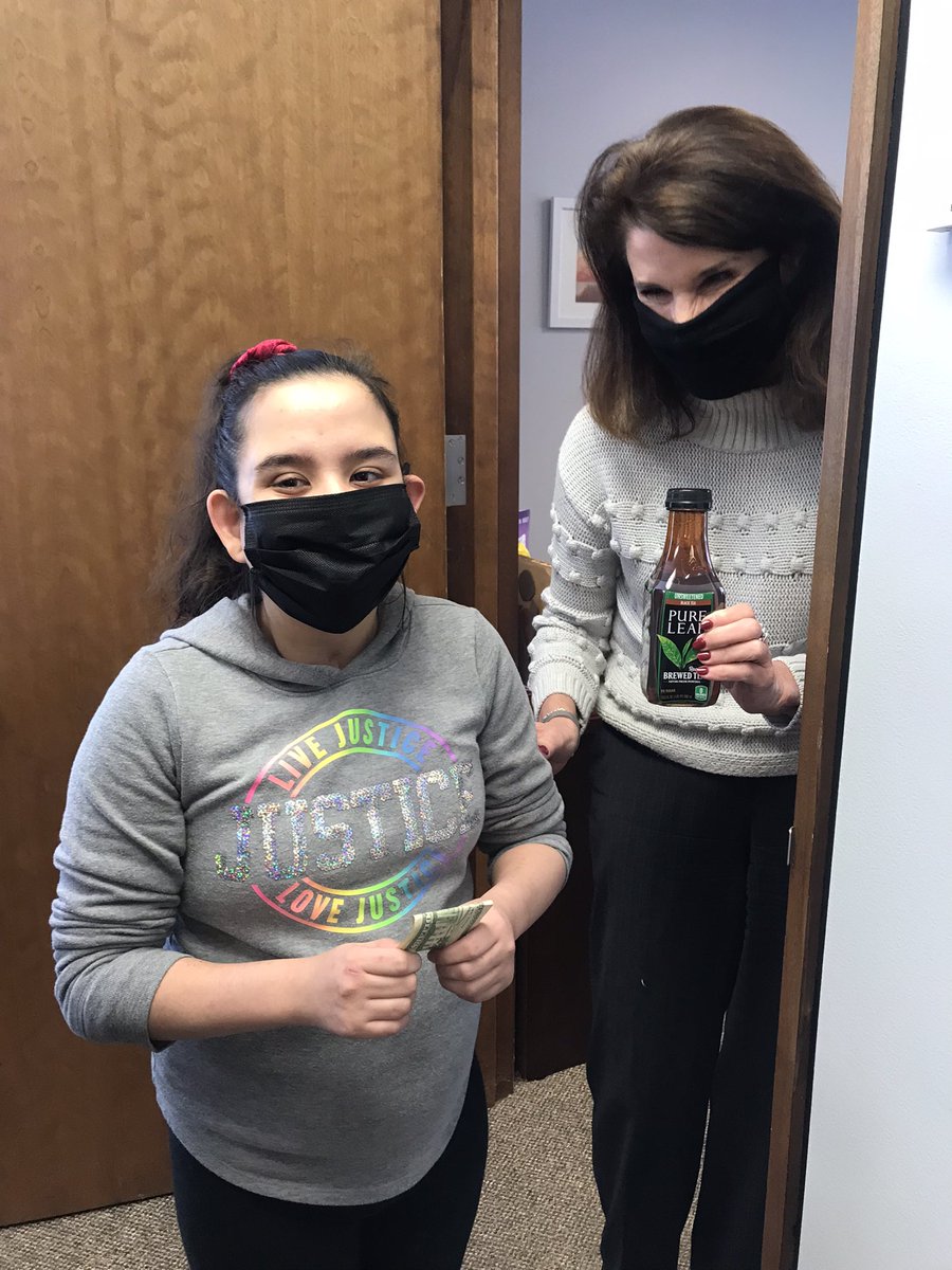 KirkVoc's tweet photo. The Kirk Coffee Cart is up and running at Central Office!  So fun seeing everyone, working on our social skills and practicing pre- vocational skills.@NSSEO_org https://t.co/PYwCl3Lkqu