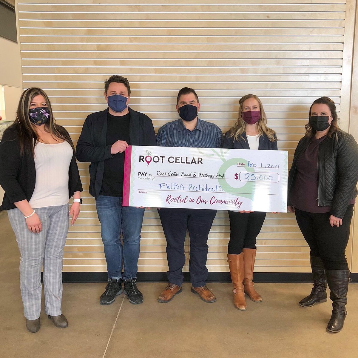 We promise everyone is smiling under those masks! 

FWBA is making 2022 “A Year of Wellness”. To kick off this year-long initiative, FWBA has made a significant donation to the <a href="/MHFoodBank/">MedHatRootCellar</a>.

Learn more by checking out our Instagram post: bit.ly/3JcBoyU