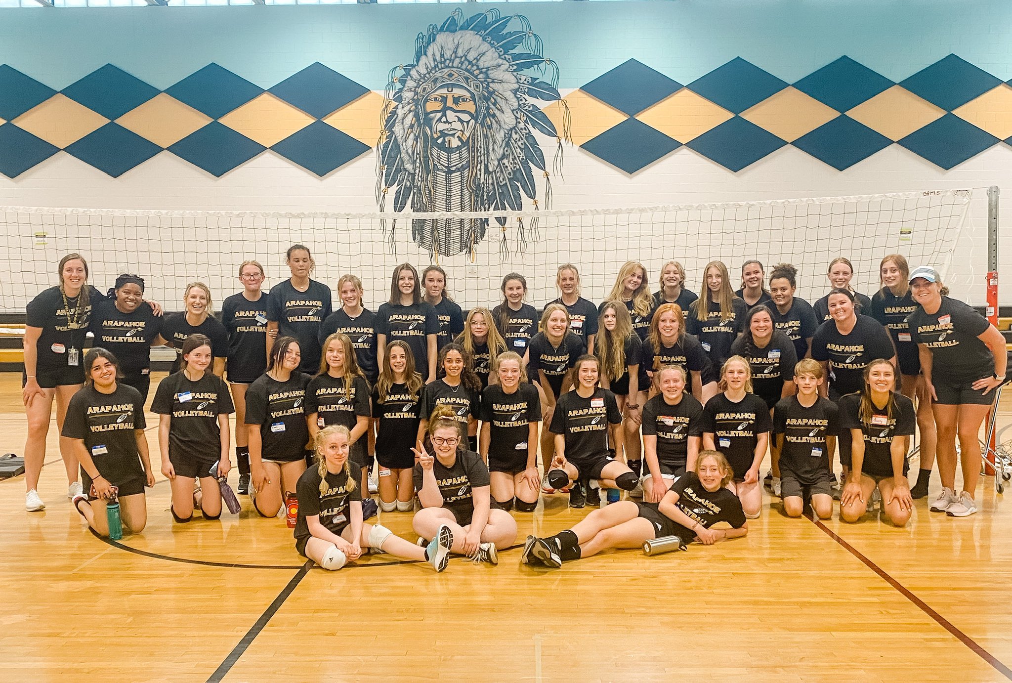 Arapahoe Warriors Volleyball Clipart