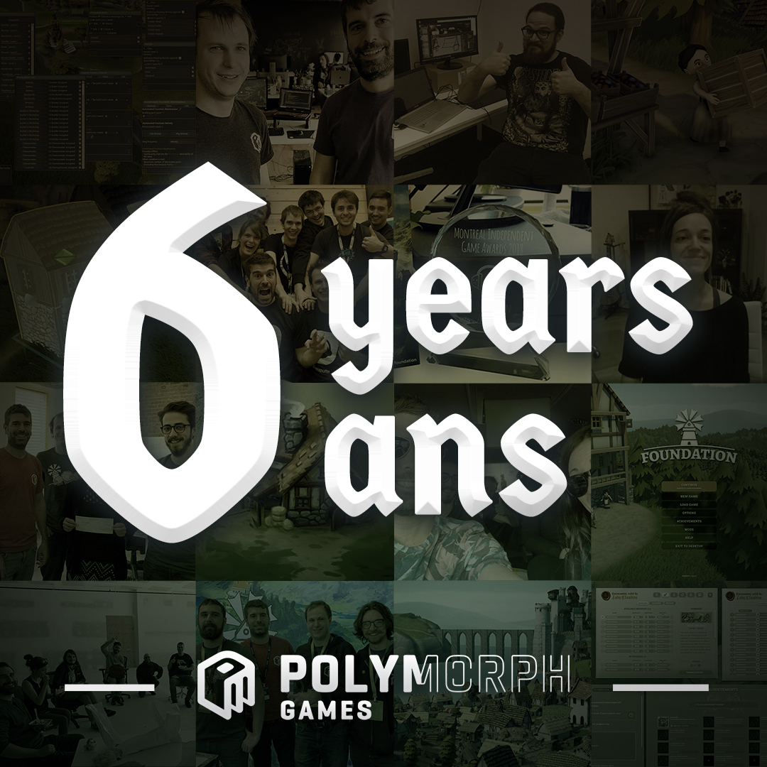 polymorph_games's tweet photo. Polymorph Games fête aujourd'hui ses 6 ans! 🥳

Merci à tous ceux et celles qui rendent cette aventure possible. 

#polymorphgames #foundationgame #IndieGameDev #quebec #citybuilder #videogames https://t.co/Te5p0XD5By