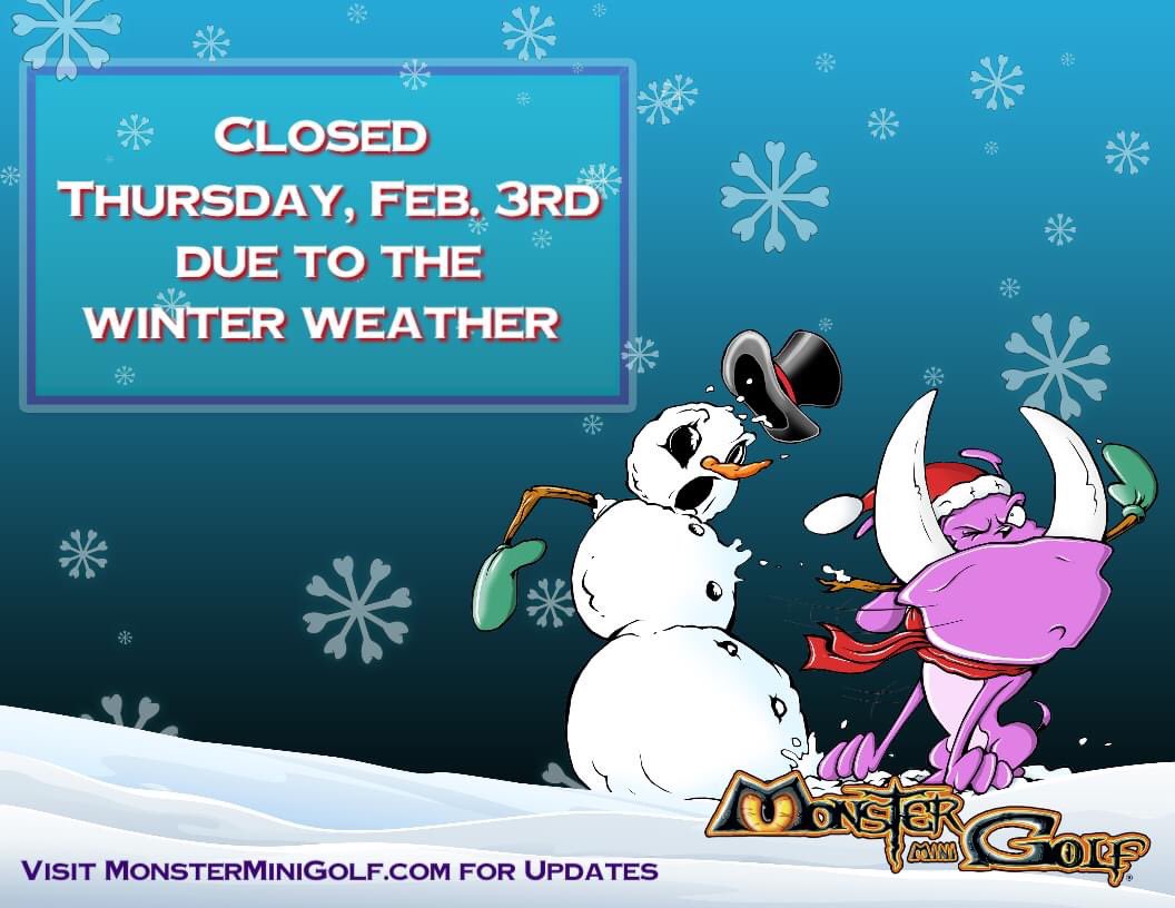 MMGRoundRock's tweet photo. For the well-being of our Crew and Guests, we will be Closed on Thursday. 
Stay safe out there, y'all! ❄🥶 https://t.co/4OdBcaYV84