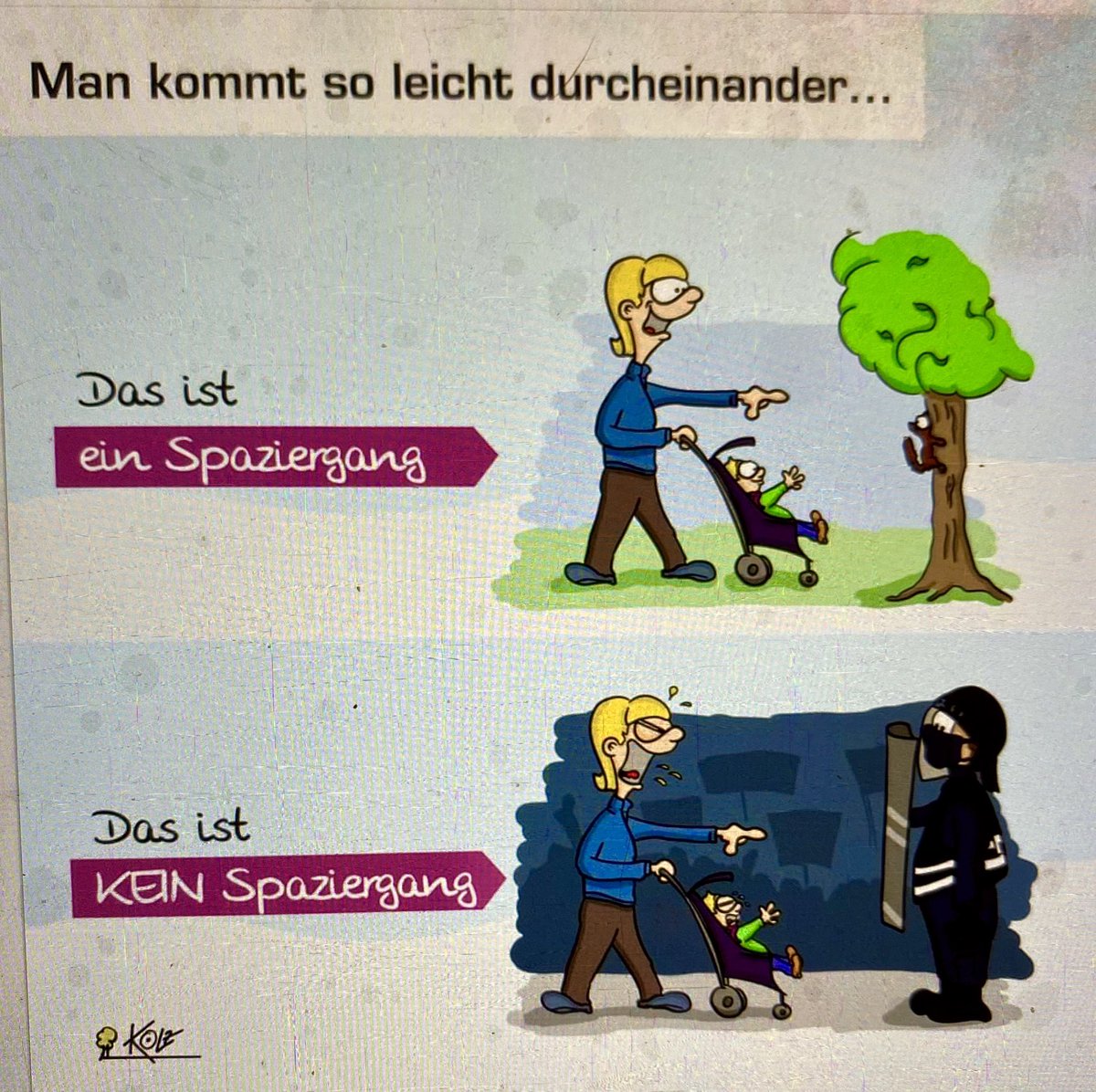 massageheike's tweet image. Danke an unseren &quot;Stadtcomiczeichner&quot; Kolz ❤️
#Spaziergaenge 
#Covidioten 
@LastKobeAlive kennst Du Ihn?☺️