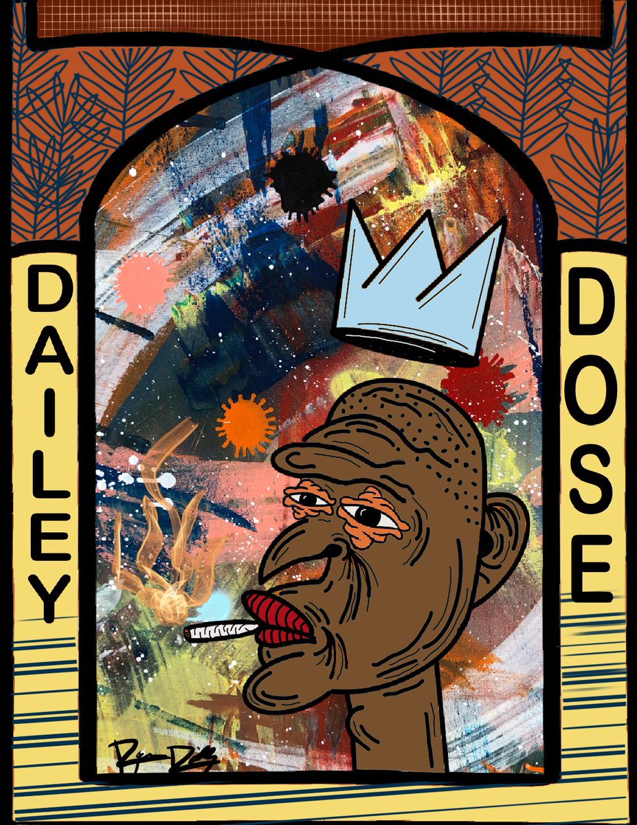 DaileyDoseArt's tweet photo. GM y’all 👁 hope the day started with great vibes, here’s my second collection go check it out 🙏🏻 
#objktcom #objkt #tezos #CleanNFT #tez #NFT #Collection #daileydose 

Each back ground is a spray painted piece done by me with an acrylic paint character from a different painting https://t.co/FT7r21SBO9
