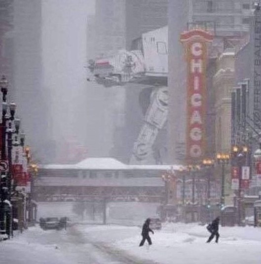 JohnACook's tweet photo. Lol. I would love to see an AT-AT try a 46-point turn around a corner downtown. #comeonback #straightenyourlegs #okgoforward https://t.co/ESzd8xDZS2