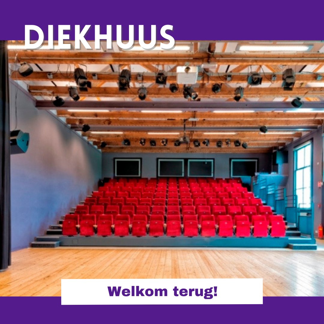 Wij zijn weer open en wat zijn wij blij dat wij jou weer mogen verwelkomen!🎬🎤

Er staan weer mooie films en voorstellingen klaar! Kijk voor ons programma op hetdiekhuus.nl/evenementen!
