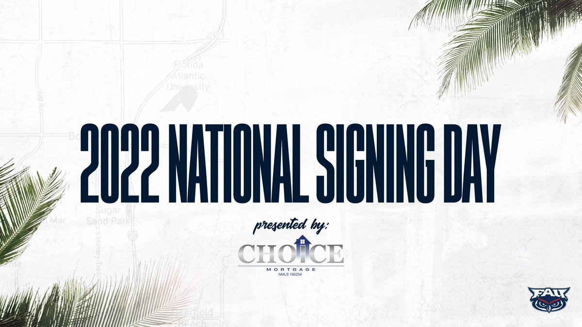 Owls_SP's tweet photo. Excited for our National Signing Day Celebration tonight! 🏈🌴

Presented by Choice Mortgage https://t.co/QiPZHbVHt1