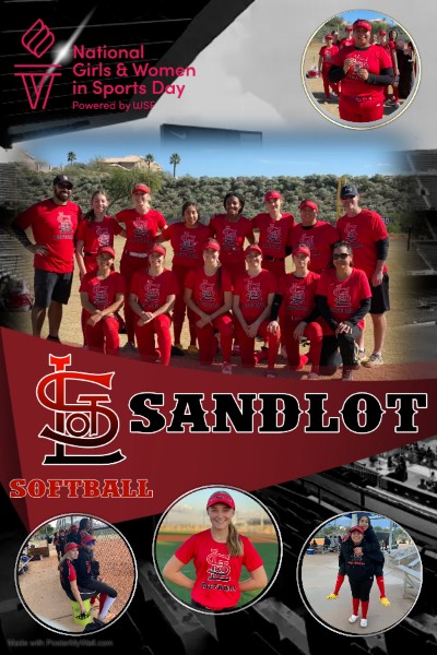 Sandlot Softball Club wishes you a happy National Girls &amp; Women in Sports Day! Play ball, Girls! #nationalgirlsandwomeninsportsday #girlpower #softballlife