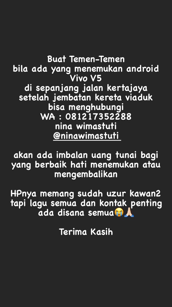 RenaldyGP's tweet photo. Hp hilang surabaya https://t.co/ym71wt4OKd