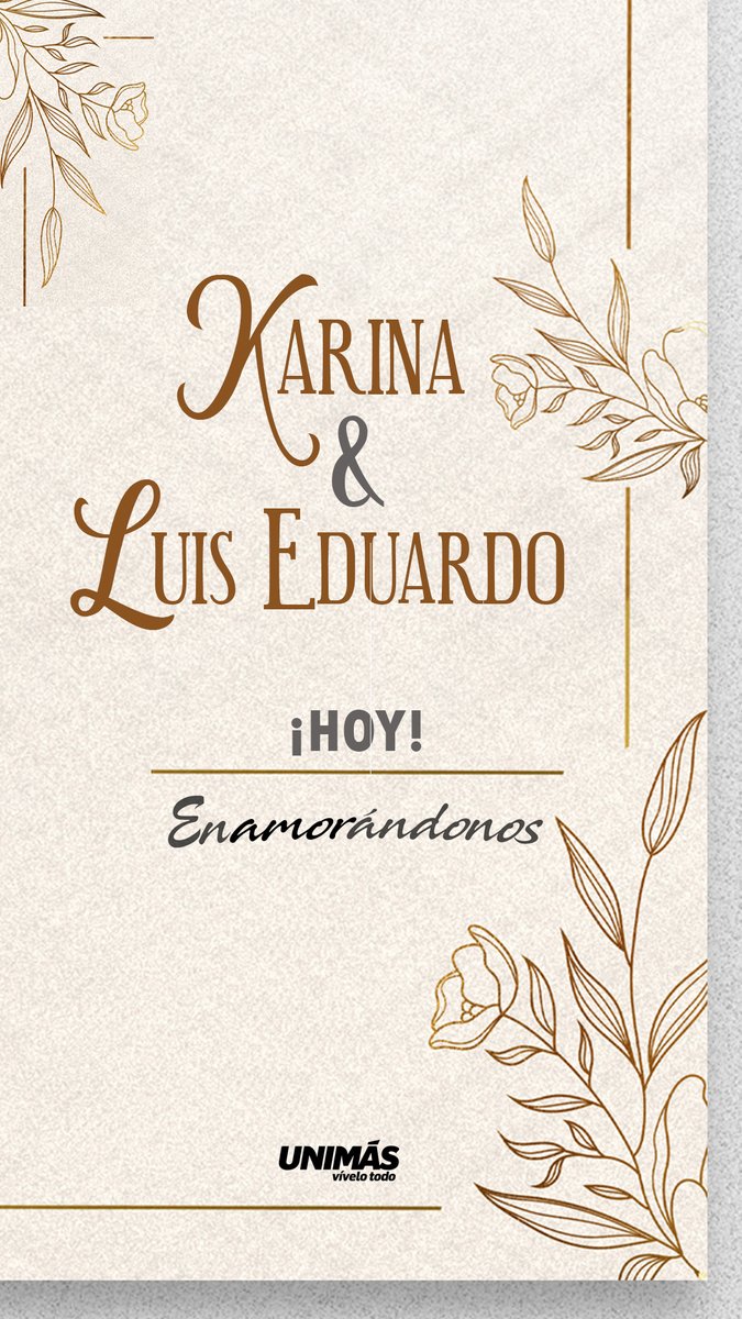 ¡ESTA NOCHE TENEMOS BODA!❤️💍 Hoy celebraremos junto a todos ustedes la unión matrimonial de Karina y Luis Eduardo✨. ¡No se lo pueden perder!🤩, 8P/7C por @Unimas