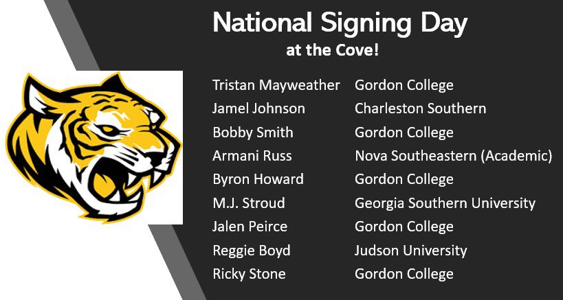 Fact: Education is the GAME CHANGER! Congratulations to the <a href="/AlcovyFootball/">AlcovyHSFootball</a> Tigers who made a decision today to continue their academic and athletic careers. We are so proud of you!