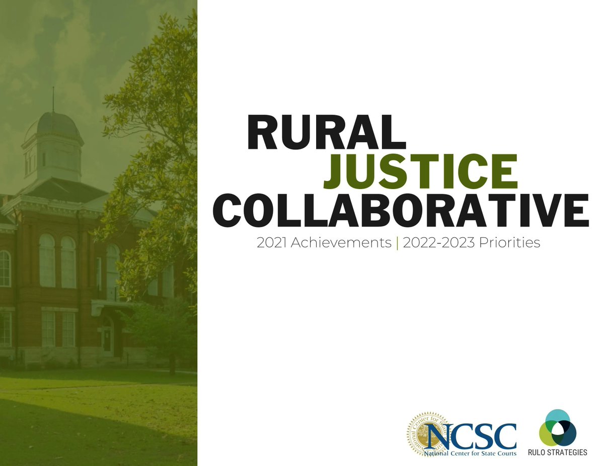 MI Supreme Court (@misupremecourt) on Twitter photo Rural Justice Collaborative to focus on research in 2022 - <a href="/StateCourts/">National Center for State Courts</a> buff.ly/3gkjf56 Rural Justice Collaborative to focus on research in 2022 - <a href="/StateCourts/">National Center for State Courts</a> buff.ly/3gkjf56