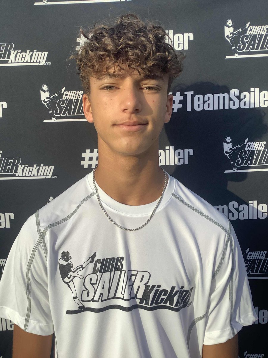 Chris_Sailer's tweet photo. The 14th Selection for the 2022 Chris Sailer Kicking TOP 12 Camp is… @mathiasbrown (2023, CA). The Vegas XXXIX Class of 2023 Kickoff Champion is a big time talent! #TeamSailer #TOP12 #6SpotsLeft https://t.co/HkfALcwWnY