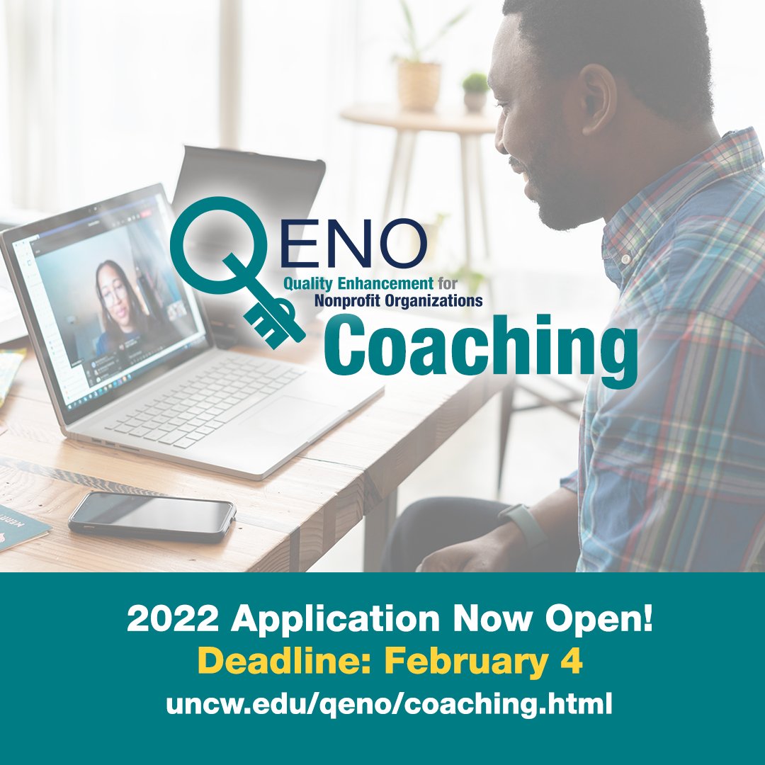 QENO_UNCW's tweet photo. Is your nonprofit interested in coaching and support from QENO? Sign up no later than this Friday to be part of our innovative new model. https://t.co/DTLzlMQByb https://t.co/tyS1lENwFV