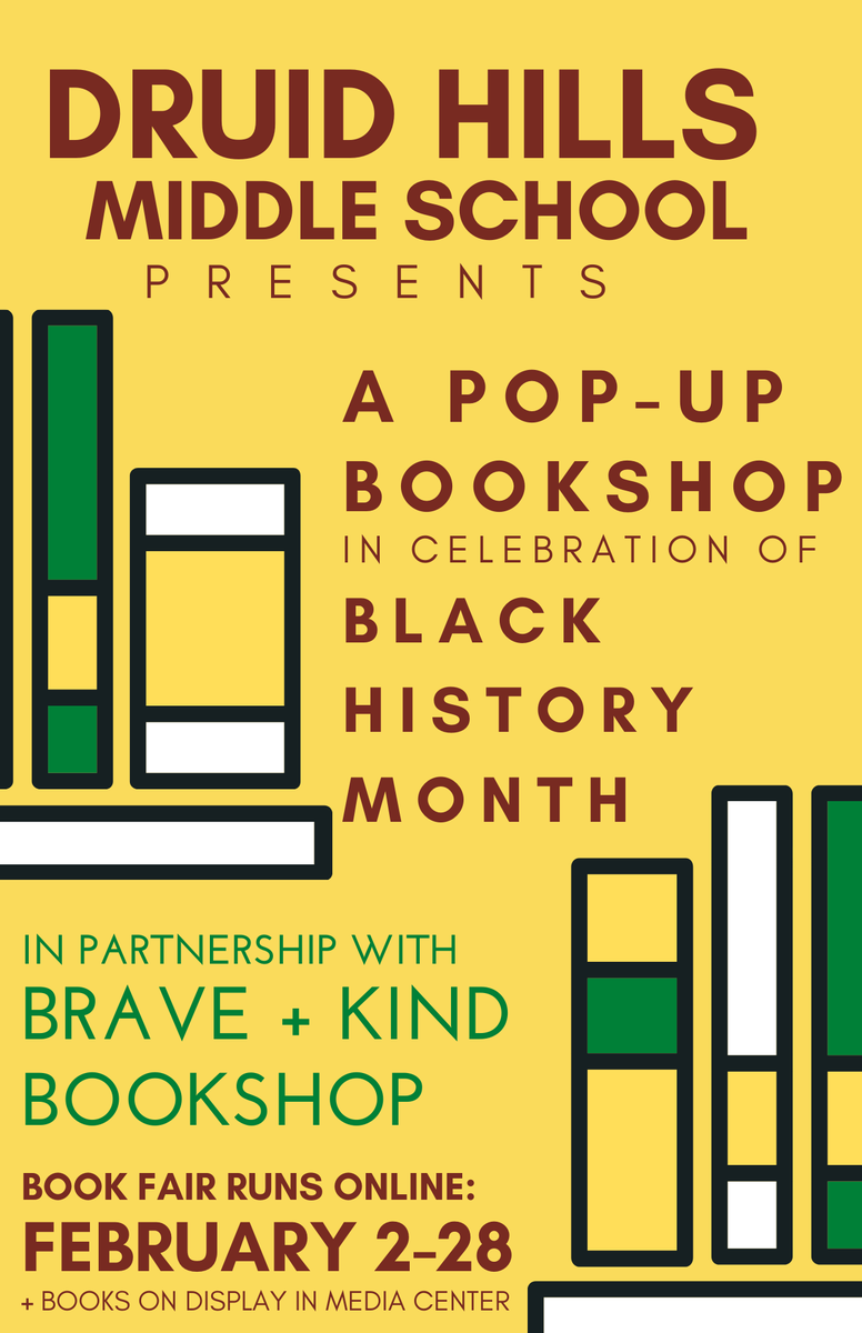 We are thrilled to kick off our POP-UP BOOKSHOP in celebration of Black History Month with local book store Brave + Kind Bookshop. pw=DHMS Donations accepted! braveandkindbooks.com/pages/dhms
#ReadBlackAuthors #SupportBlackBusinesses #fREADom
