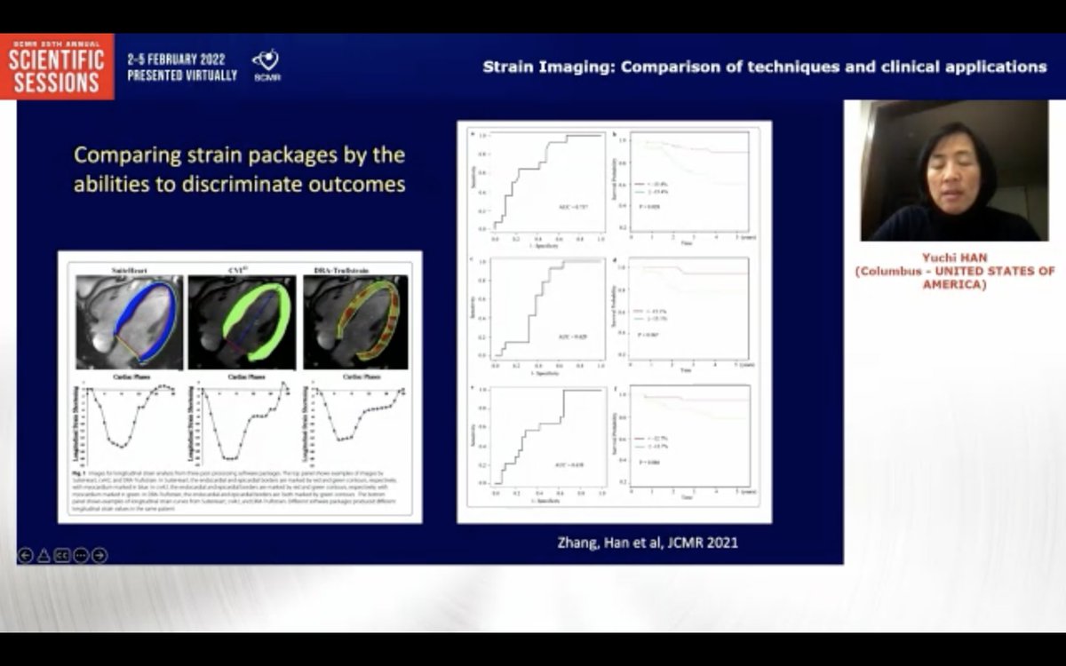 tiffchenMD's tweet photo. Excellent overview of #strain CMR, especially feature-tracking, by #YuchiHan @OhioStateHeart at #SCMR22
🔹 similar to #echofirst strain
🔹 #whyCMR techniques include SENC, DENSE, FT
🔹 FT reproducible and may hold additive prognostic value in #HFpEF etc https://t.co/2FnlaytYsC