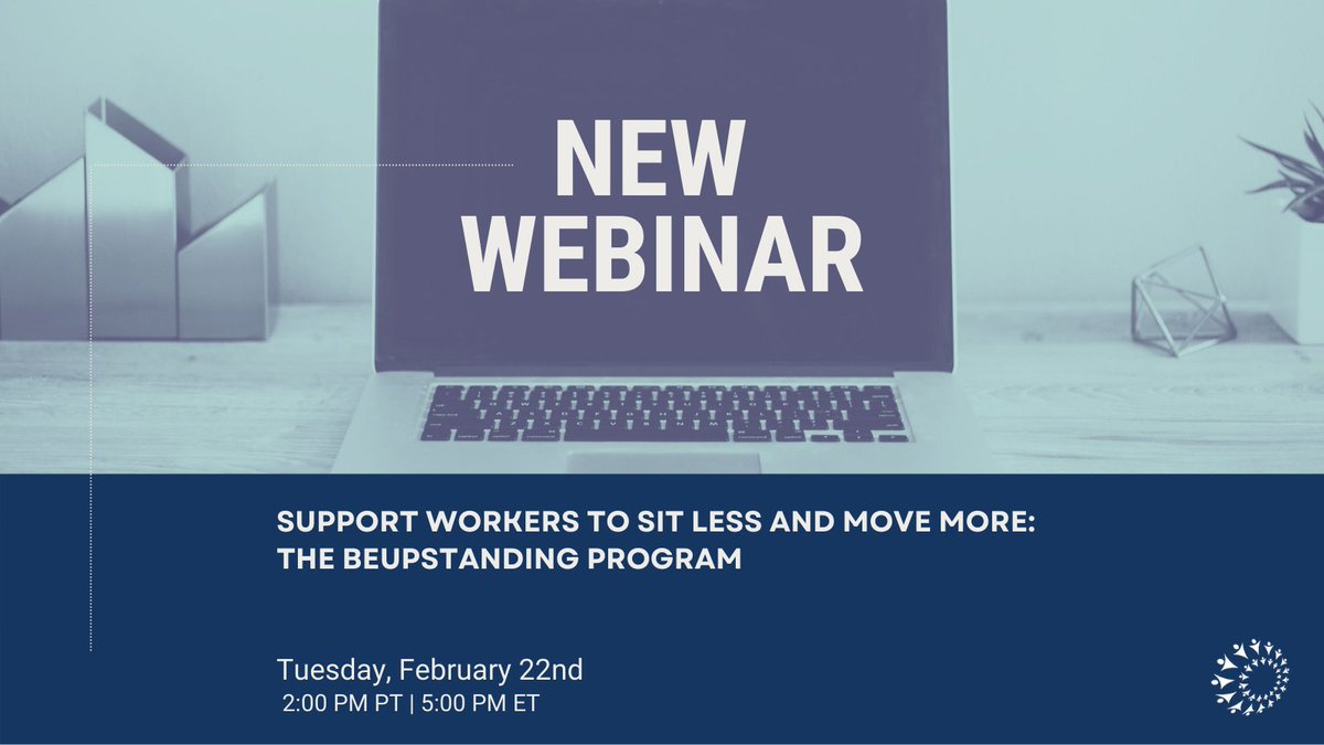 workwellness's tweet photo. New Webinar Alert:
Support Workers to Sit Less and Move More: The BeUpstanding Program happening on Tuesday, February 22nd, 2022 at 2:00 PM PT | 5:00 PM ET!

Register here! - https://t.co/njbzqKvGky

#webinar #BeUpstanding #SittLess #StandMore #wellness https://t.co/pFOrwwpXK1