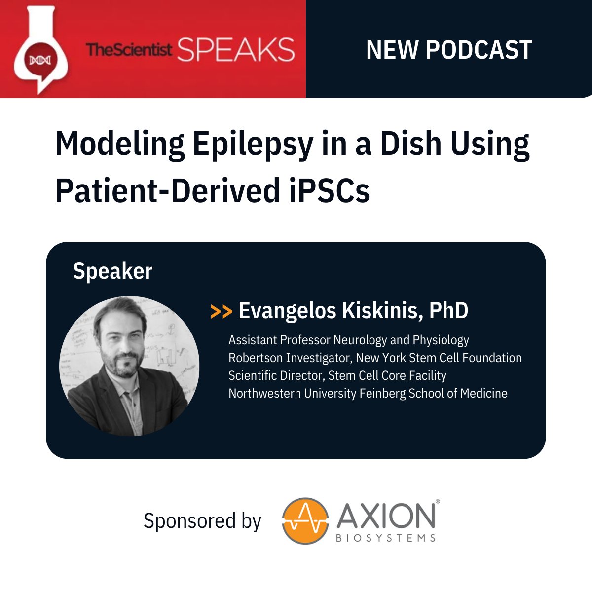 axionbio1's tweet photo. What does epilepsy ‘look’ like in a dish? Find out in this month’s podcast episode of @TheScientistLLC Speaks Podcast.
Listen now on your favorite podcast platform.
#PersonalizedMedicine #IPCmodel #Epilepsy #TheScientist #StemCells #Neuropharmacology https://t.co/fhiEcC0MY4