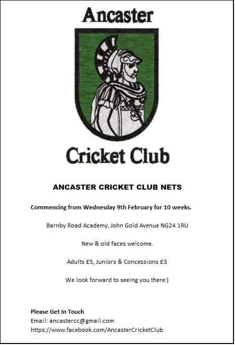 Our pre season nets are starting 9th February 8-9pm at Barnby Road academy, Newark, NG24 1RU.
New players very welcome, please get in touch if there are any queries.