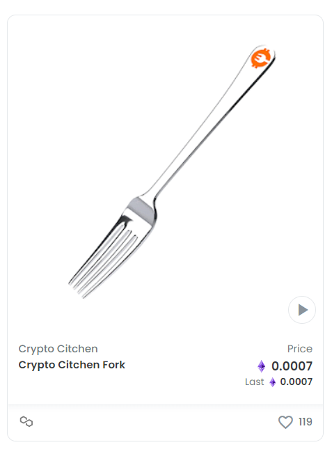 CryptoCitchen's tweet image. 199 Likes ❤
39 Owners 👩‍🍳👨‍🍳
5000 Minted 💎
$1.90 Floor 📈

Collect your fork and be part of the Crypto Citchen Community!

opensea.io/collection/cry…

#NFT #NFTs
