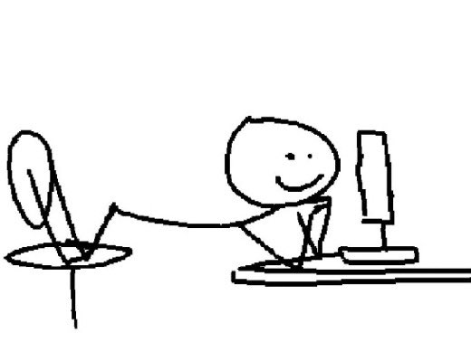 reactions on X: stick figure reaching for laptop on desk and projectile  crying  / X