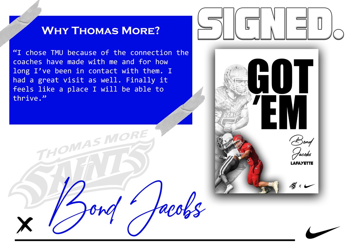 TMU_Football's tweet photo. Welcome to the FAMILY @Bond__Jacobs!! #SaintsRising #ChaseGreatness https://t.co/xzOcGW5ofN
