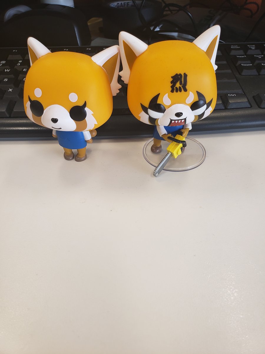 Katelynnk_Novak's tweet photo. You thought I forgot to post this, this is only but one thing my sweet husband gave me. He knows how much I love the show #Aggretsuko. I took them to work to remind me how wonderful he is. #feelloved https://t.co/zlceRg2a7h