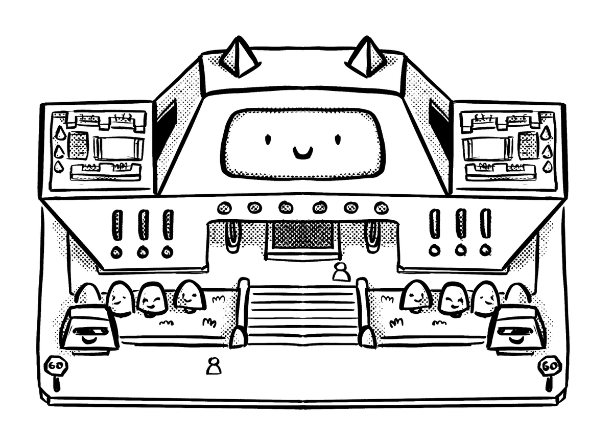 pablostanley's tweet photo. Sketch of Computo Hall https://t.co/f6gey7I0lx
