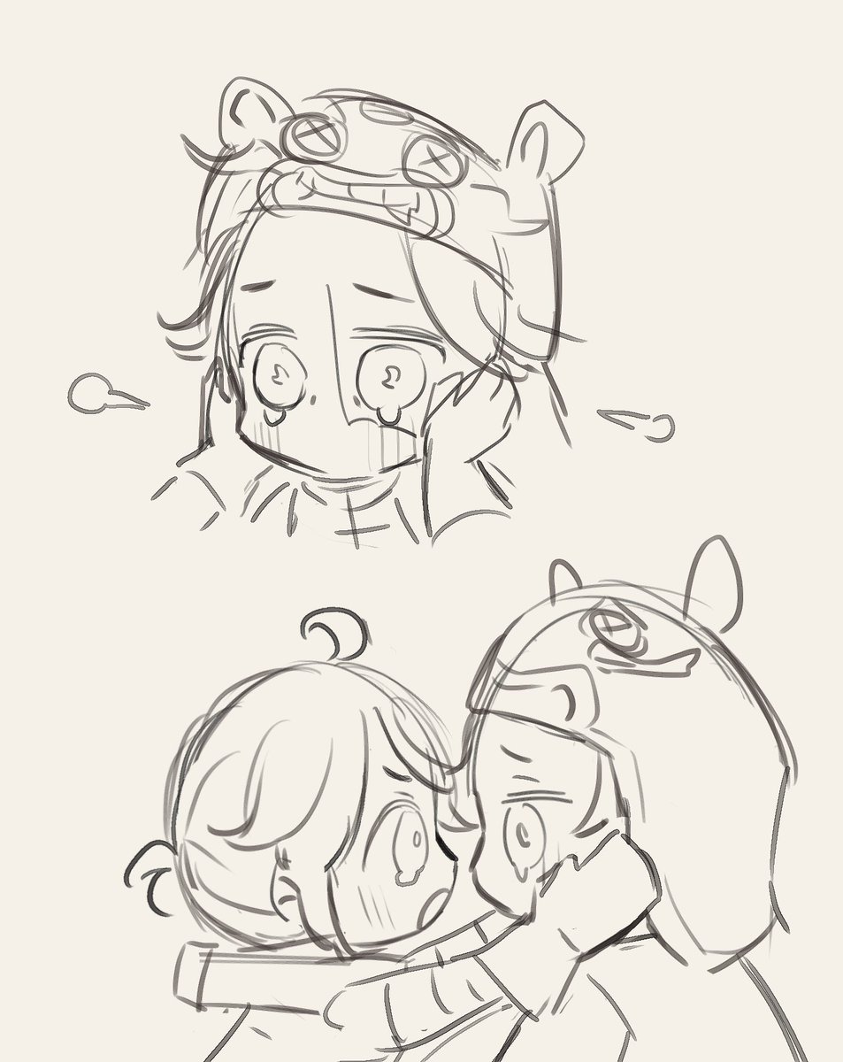 Prompt: Luca and Norton watching the fireworks
Very messy doodle I'm spent from CNY TT my legs is so crampeddddd aa