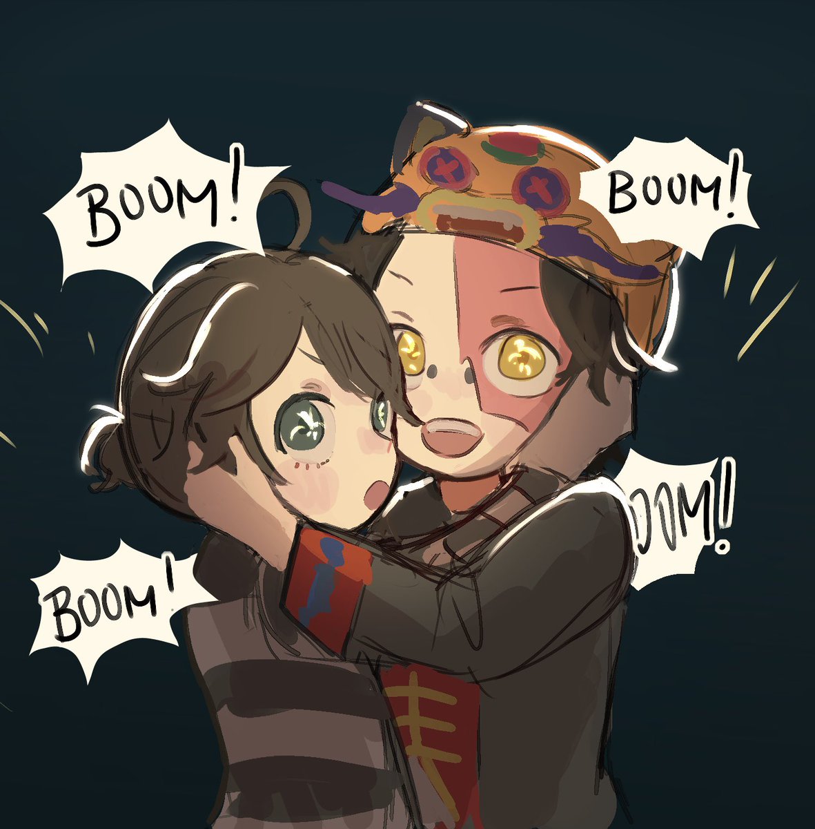 Prompt: Luca and Norton watching the fireworks
Very messy doodle I'm spent from CNY TT my legs is so crampeddddd aa