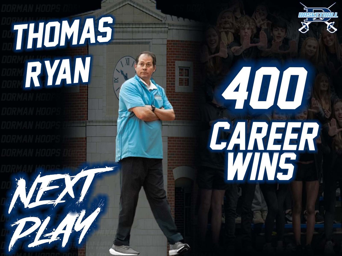 DormanHoops's tweet photo. With last night’s victory, Coach Ryan now has 400 career wins! Congratulations Coach!

#NextPlay https://t.co/5zC6lEaULv
