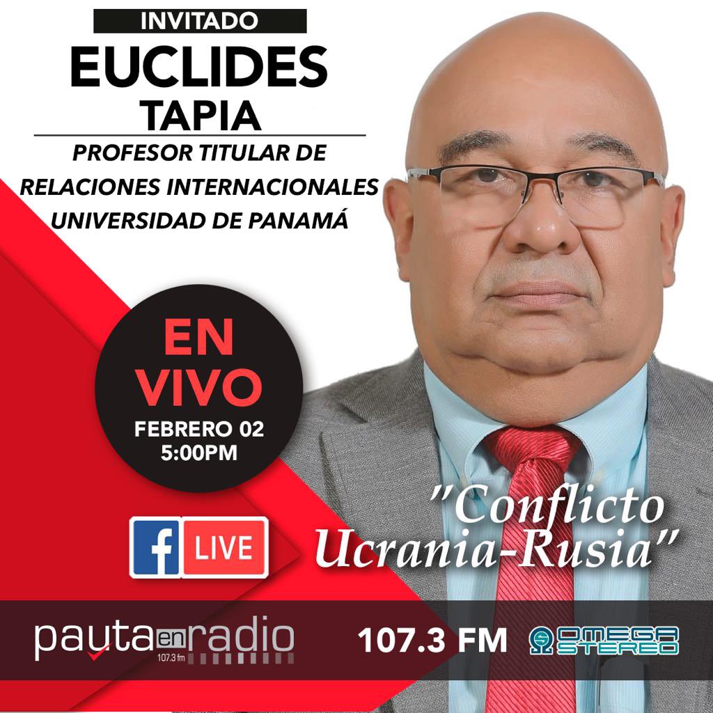 “Las implicaciones que tendría un ataque militar de Rusia a Ucrania en el orden internacional”.
Hoy, 5:00 PM, por  107.3 FM  <a href="/omegastereo1073/">Omega Stereo🎤</a>. Sintonízanos EN VIVO  por Facebook en Omega Stereo o por Grupo Pauta Panamá. También por omegastereo.com 
#conflictorusiaucrania