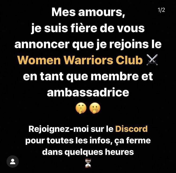 Audreylunique's tweet image. THREAD : NFT Ghennam project 🚀 (je LOL)

Quand Maeva Ghennam vous annonce rejoindre un groupe de NFT, en tant que membre et ambassadrice … ça suscite mon attention.
Et alors quand ce groupe se nomme « women warriors club » : ça devient attractif 1️⃣