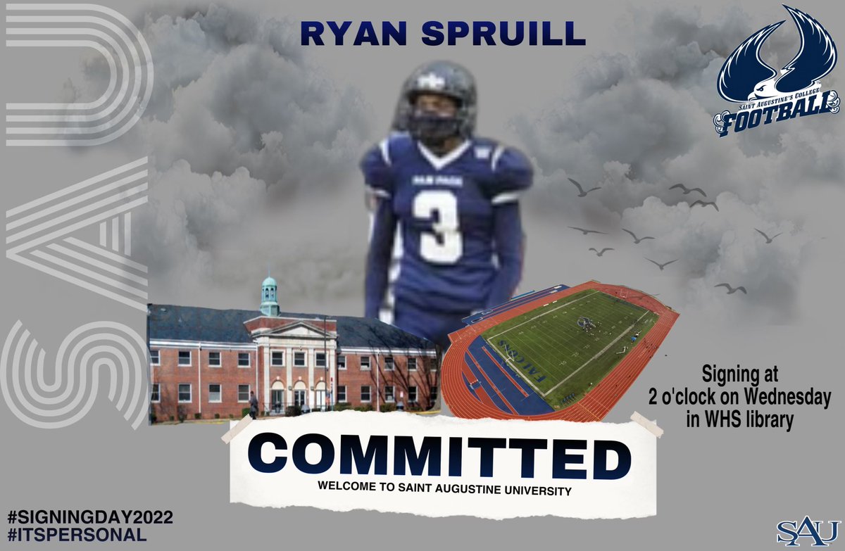RyanSpruill6's tweet photo. ITS OFFICIAL!!
1000% COMMITTED💙🦅 @CoachBowser2 @CoachOwens_FB @RcoachV @football_sau https://t.co/mRSlZaMes7