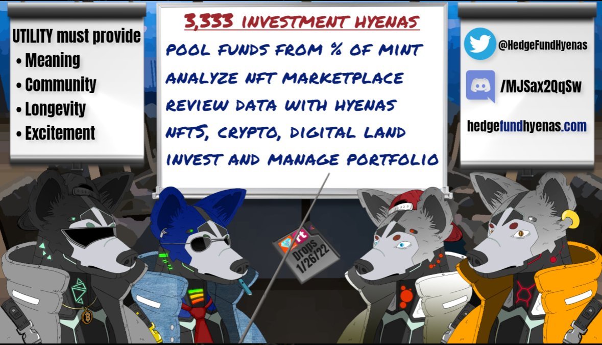 Nesmuk_'s tweet photo. @Coinbase_NFT Hedge Fund Hyenas!
Earn passive income with investments in crypto and NFT!! @HedgeFundHyenas @Coinbase_NFT https://t.co/UiZZWlwUcP