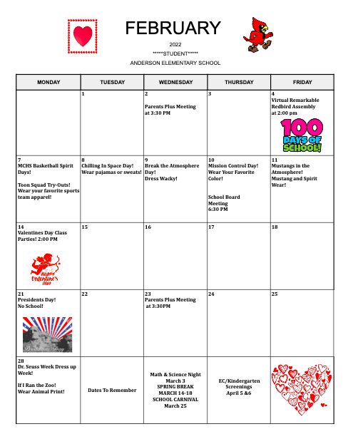 AERedbirds's tweet photo. February Events https://t.co/3XJsSHe1i4