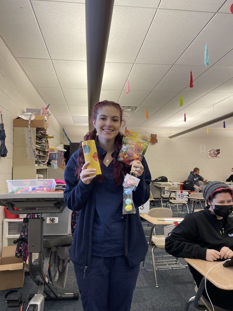 DollingerMath's tweet image. You know you teach at a career tech school when your student comes in with treats and toys for her pre-vet rat. Her enthusiasm and smile made my day! @TollesTech