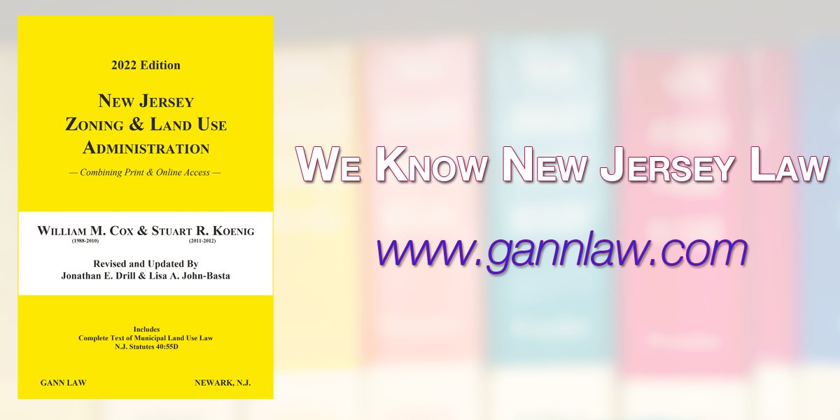 Gann Law on Twitter "2022 NJ Zoning and Land Use Administration • Cox