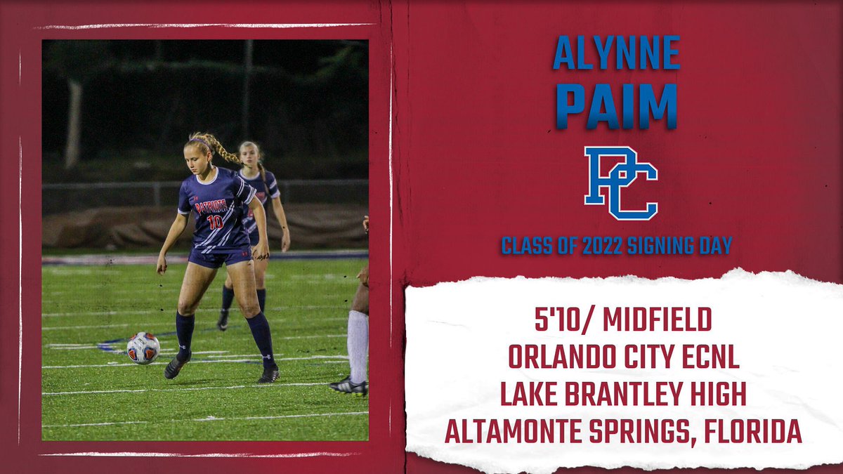 BlueHoseWSOC's tweet image. Next up is Alynne Paim, a midfielder from Lake Brantley HS in Altamonte Springs. Welcome to the family Alynne!

#PCWS #raisethebar