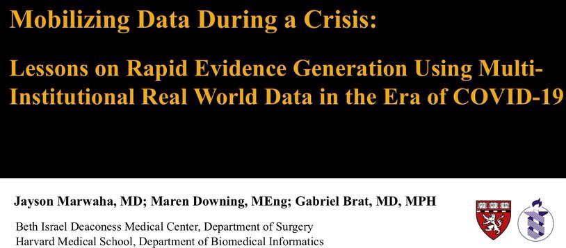surginformatics's tweet image. 👏🏼@Jayson_Marwaha Collaboration strategies that creatively leverage real-world data from multiple institutions is key to rapidly generating high-quality evidence that can guide policy making, public health decisions, and clinical care. #ASC2022 #medtwitter @BIDMCSurgery