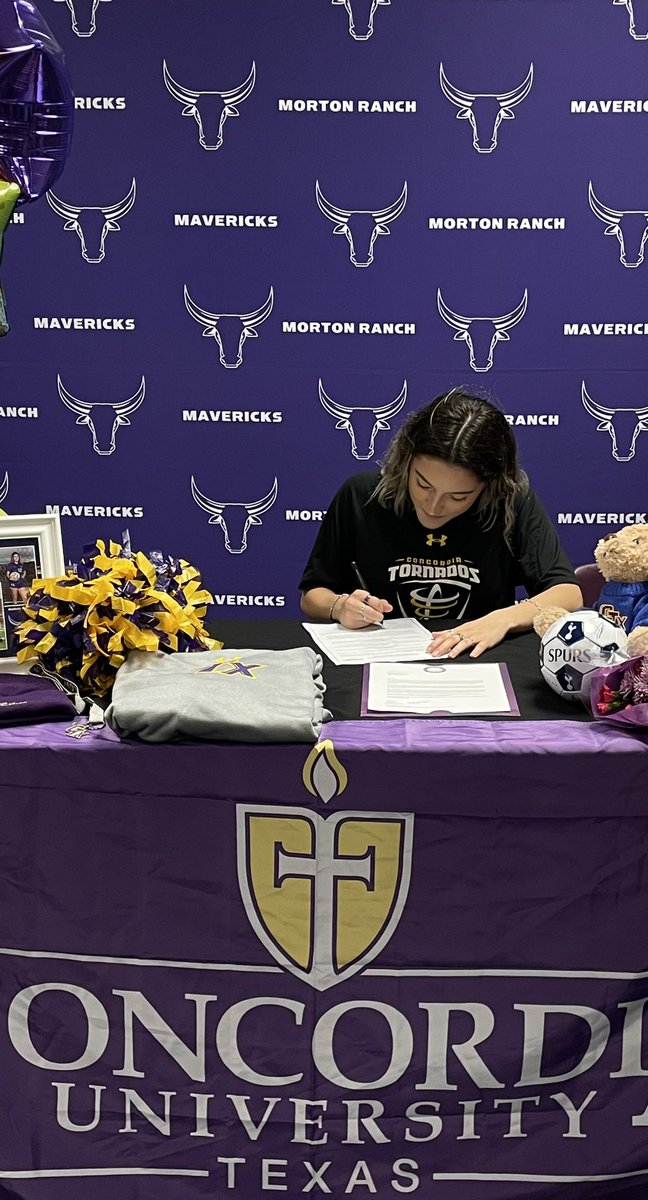 MRHSMavericks's tweet photo. Congrats to Madison Koteras @soccer_maverick @MRHS_SPORTS for signing with @CTXWSOC @concordiatx !!! @KatyISDAthletic #ilovemortonranch #kickinmavs ⚽️ https://t.co/WbGOlFMVqU