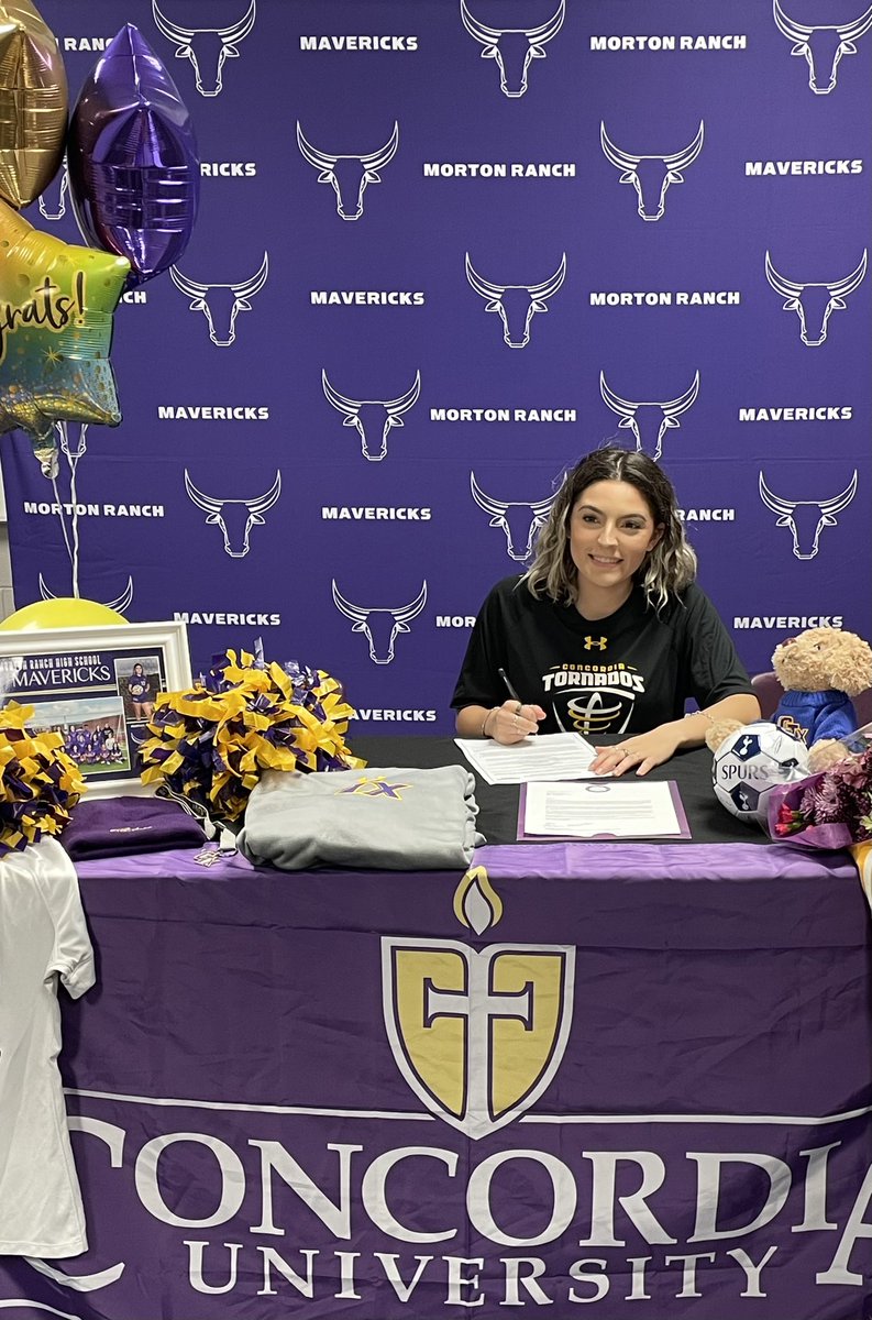 MRHSMavericks's tweet photo. Congrats to Madison Koteras @soccer_maverick @MRHS_SPORTS for signing with @CTXWSOC @concordiatx !!! @KatyISDAthletic #ilovemortonranch #kickinmavs ⚽️ https://t.co/WbGOlFMVqU