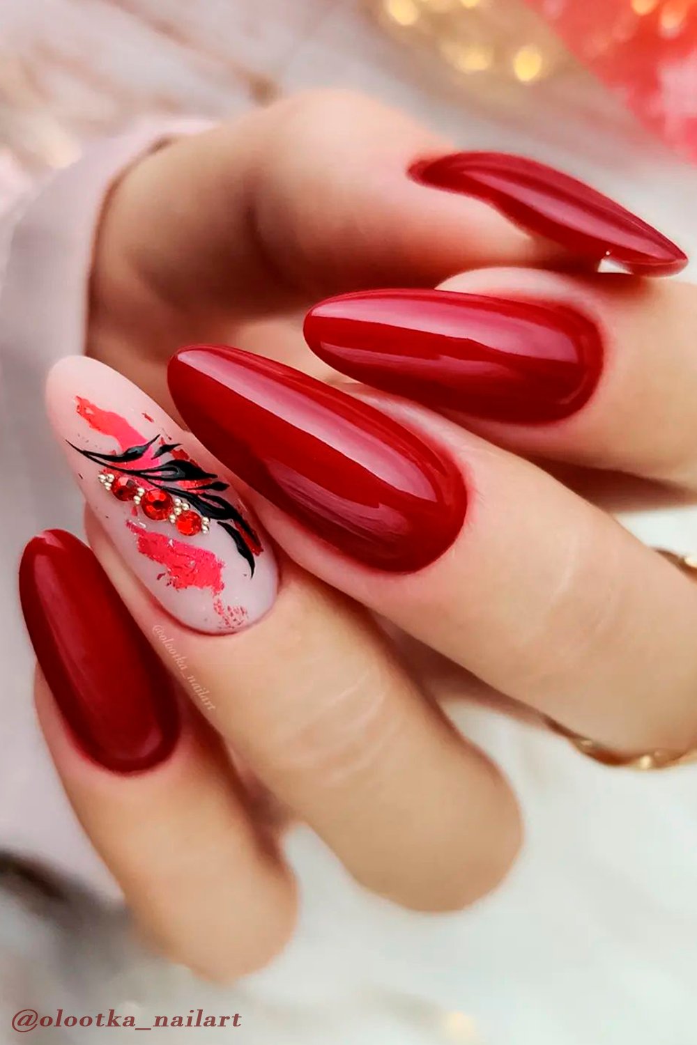 O Xrhsths Cute Manicure Sto Twitter Stunning Cherry Red Nail Design Tap For More T Co Zohy6qxipx Manicurecute Nail Nails Nailart Rednails Rednaildesigns Valentinesday22 Valentines22 Valentinesdaynails Valentinesday
